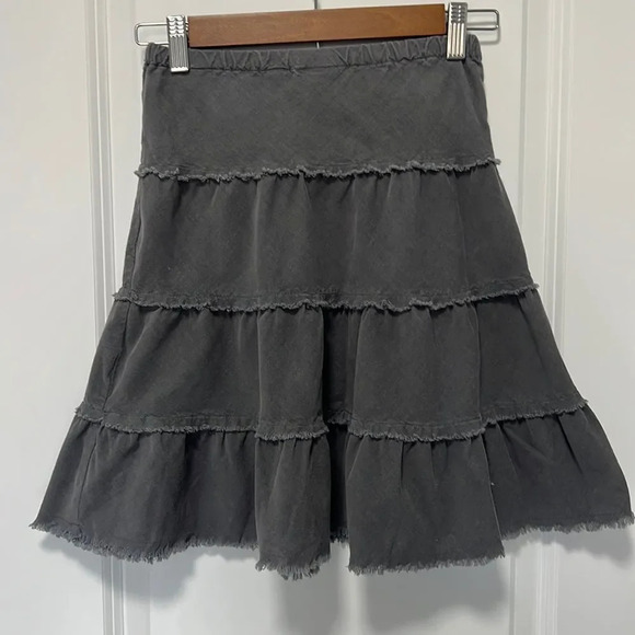 Cato Other - Cato girls | Girls Cotton Grey Ruffled Midi Skirt size Small (7)